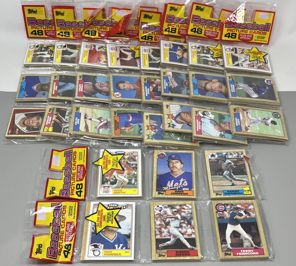 (10) 1987 Topps Rack Pack Baseball Lot  Image 1