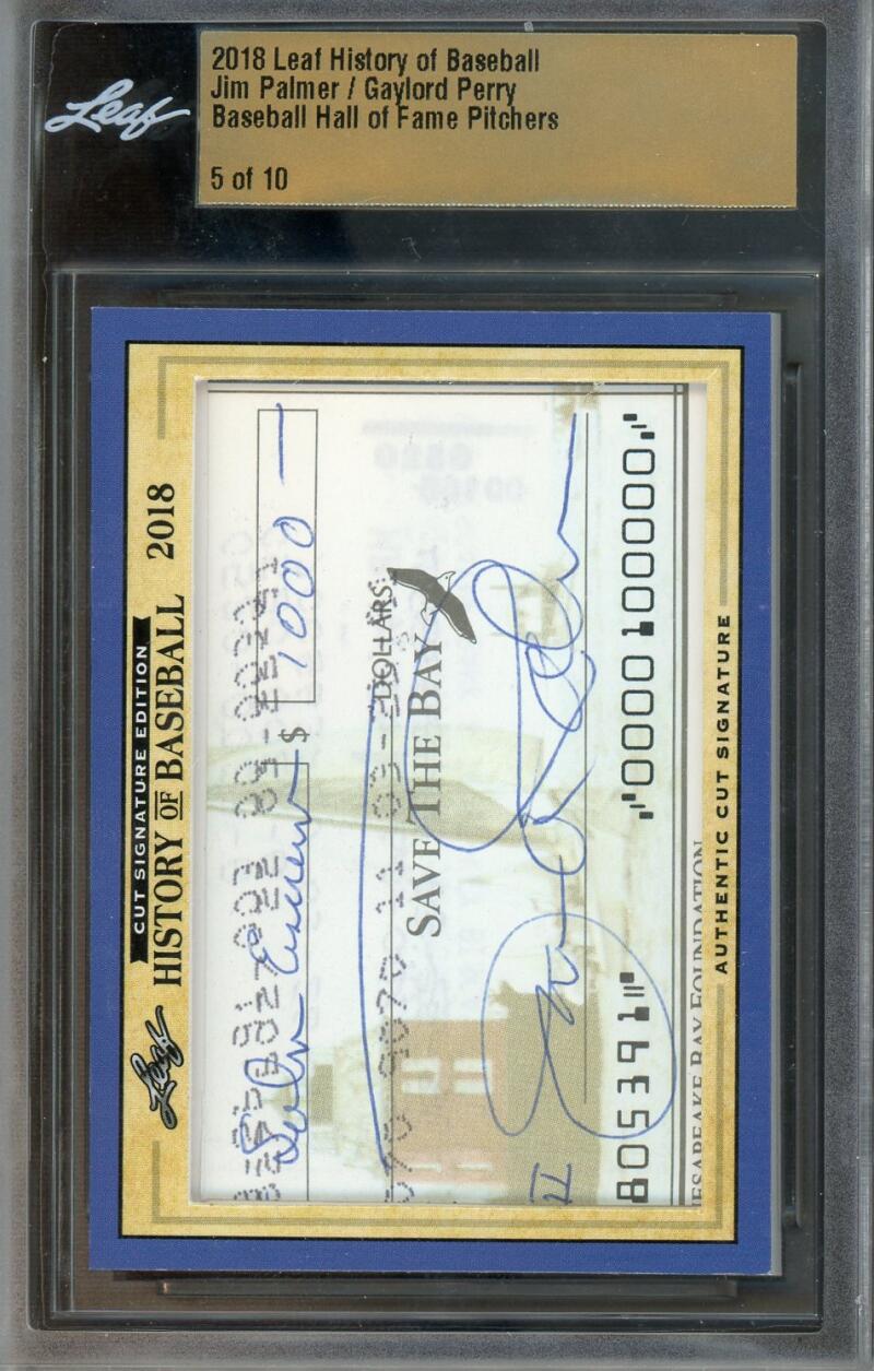 2018 Leaf History Of Baseball Jim Plamer / Gaylord Perry Hall Of Fame Pitchers 5 Of 10 Image 1