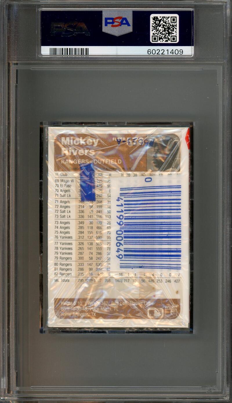 1983 Fleer Baseball Cello Pack  Tony Gwynn-Top  PSA 9 Image 2