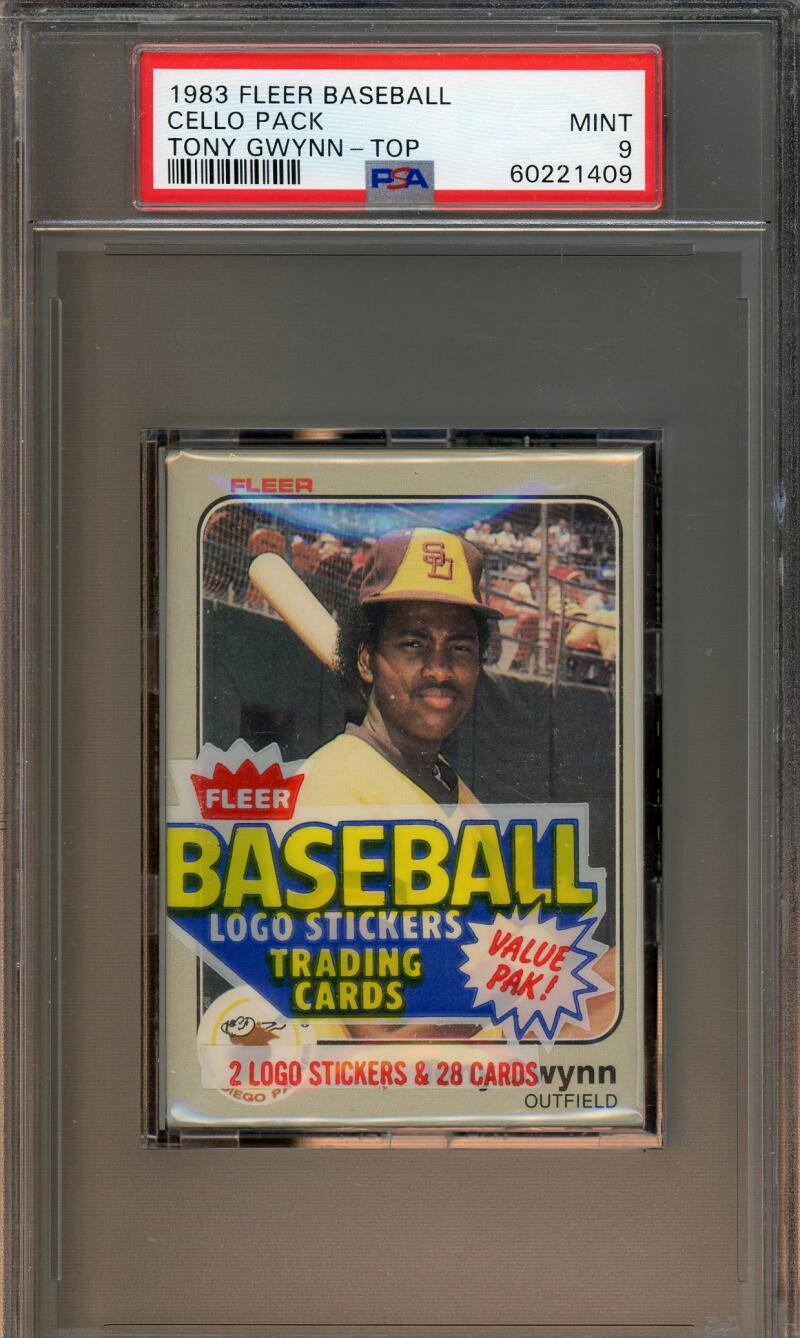 1983 Fleer Baseball Cello Pack  Tony Gwynn-Top  PSA 9 Image 4
