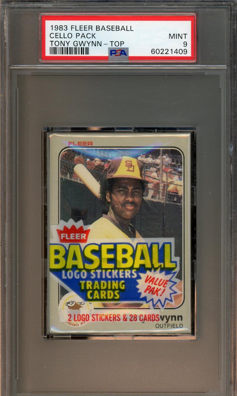 1983 Fleer Baseball Cello Pack  Tony Gwynn-Top  PSA 9 Image 1