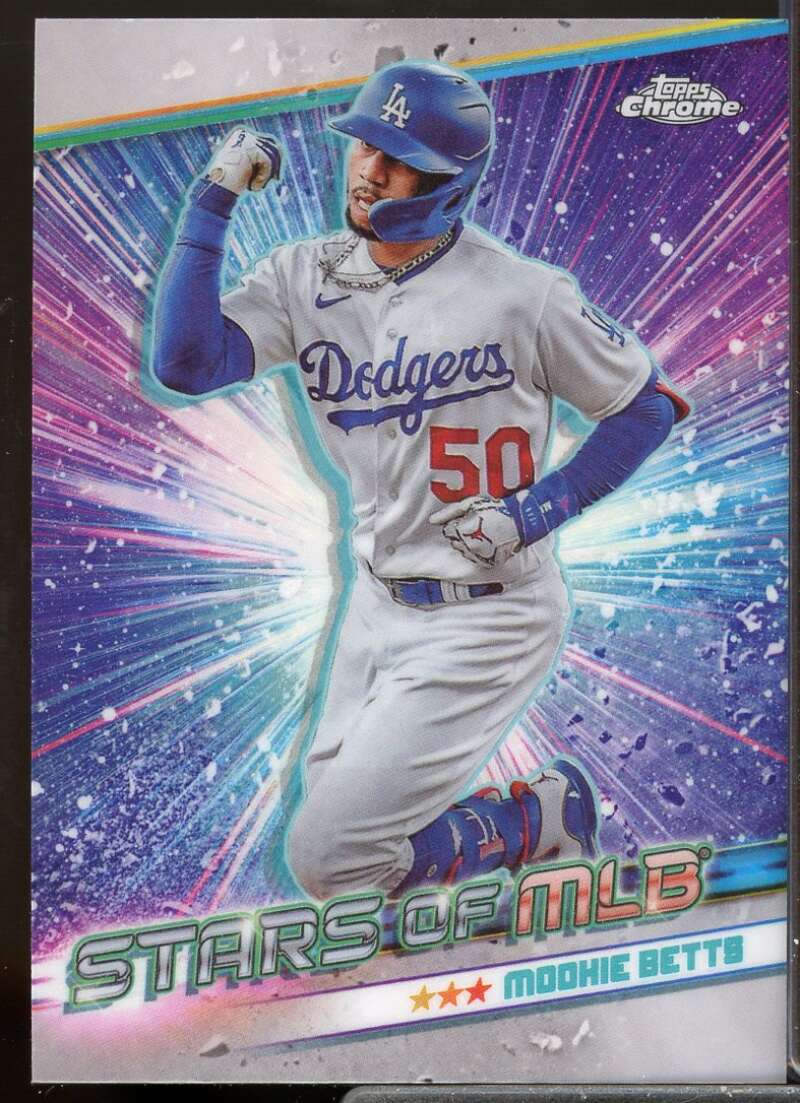 Mookie Betts Card 2024 Topps Stars of MLB Chrome #CSMLB9  Image 1