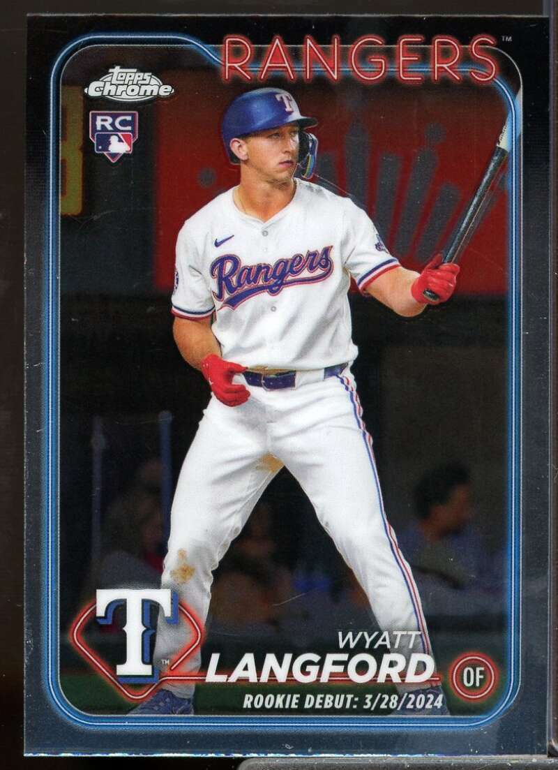 Wyatt Langford Rookie Card 2024 Topps Chrome Update #USC37  Image 1