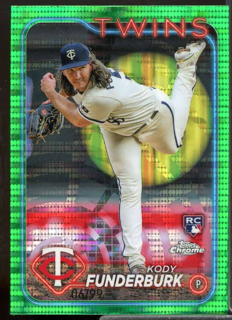 Kody Funderburk Rookie Card 2024 Topps Chrome Green Sonar Refractors #297  Image 1