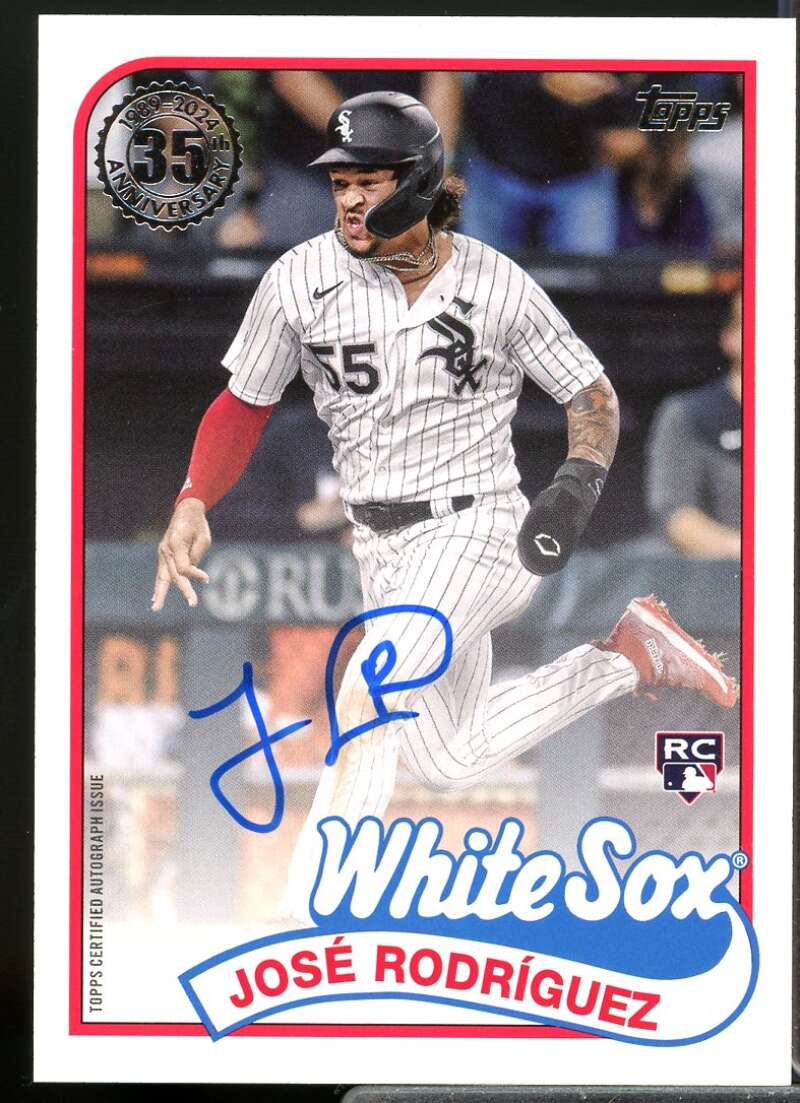 Jose Rodriguez Rookie Card 2024 Topps '89 Topps Autographs #89BAJROD  Image 1