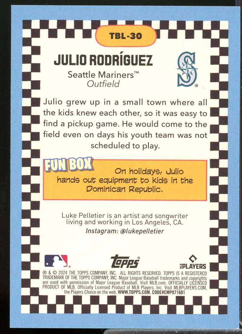 Julio Rodriguez Card 2024 Topps Big League Big Leaguer #TBL30  Image 2