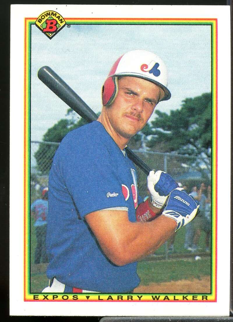 Larry Walker Rookie Card 1990 Bowman #117  Image 1