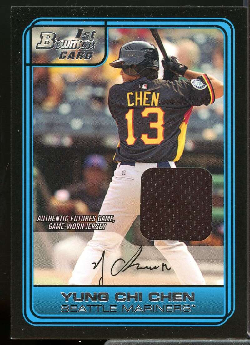 Yung-Chi Chen Jsy Black B 2006 Bowman Draft Future's Game Prospects Relics #30  Image 1