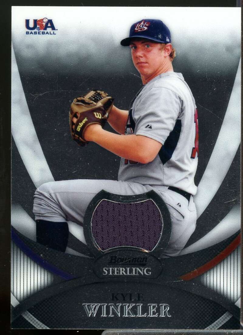 Kyle Winkler Rookie Card 2010 Bowman Sterling USA Baseball Relics #USAR41  Image 1