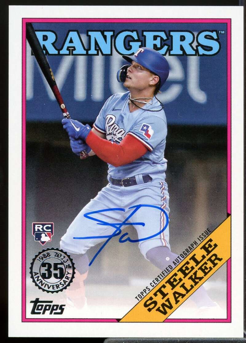 Steele Walker Rookie Card 2023 Topps '88 Topps Autographs #88BASW  Image 1