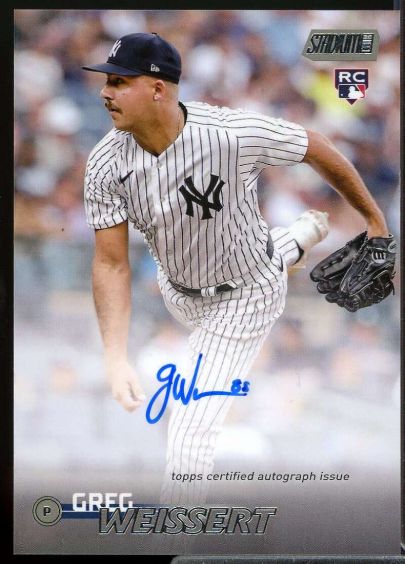 Greg Weissert Rookie Card 2023 Stadium Club Autographs #SCBAGW  Image 1