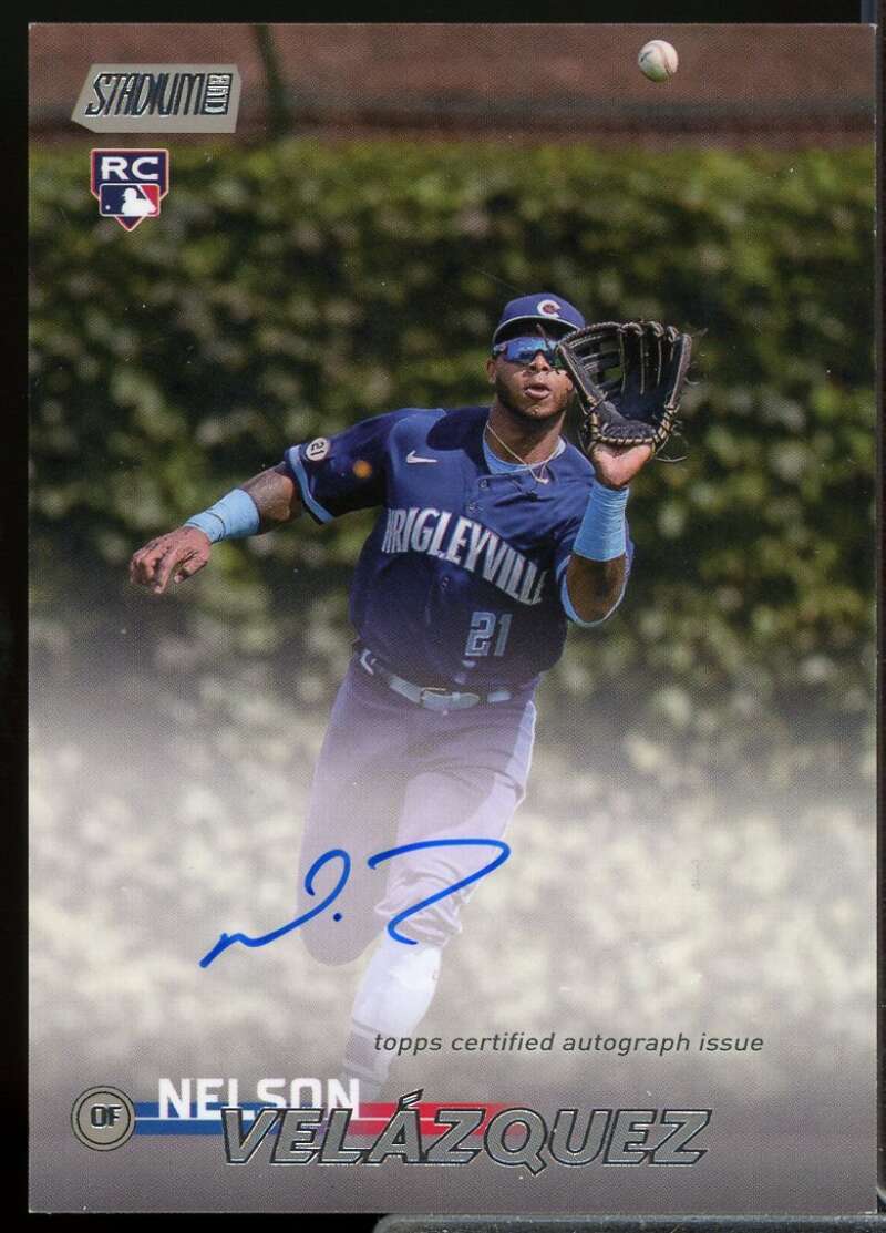 Nelson Velazquez Rookie Card 2023 Stadium Club Autographs #SCBANV  Image 1