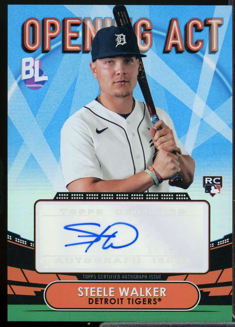 Steele Walker Rookie Card 2023 Topps Big League Opening Act Autographs #OAASTE  Image 1