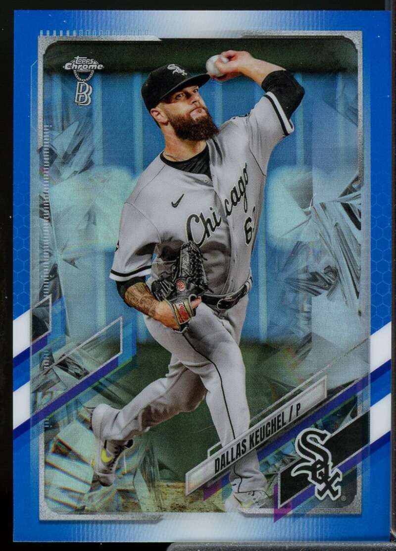 Dallas Keuchel Card 2021 Topps Chrome Ben Baller Blue Refractors #91  Image 1