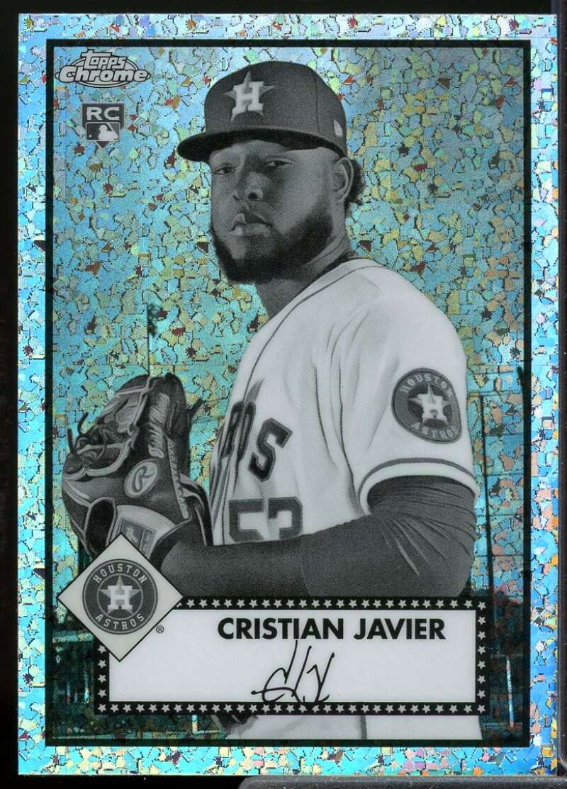 Javier Rookie Card 2021 Topps Chrome Anniversary Black White Diamond Ref #58  Image 1
