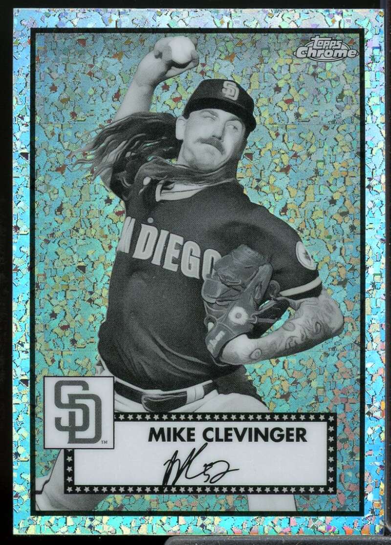 Clevinger 2021 Topps Chrome Anniversary Black White Mini Diamond Refractors #253  Image 1