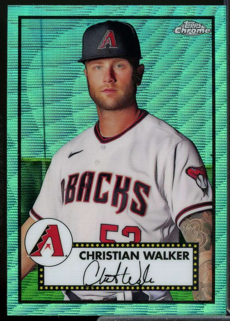 C. Walker Card 2021 Topps Chrome Platinum Anniversary Aqua Wave Refractors #353  Image 1