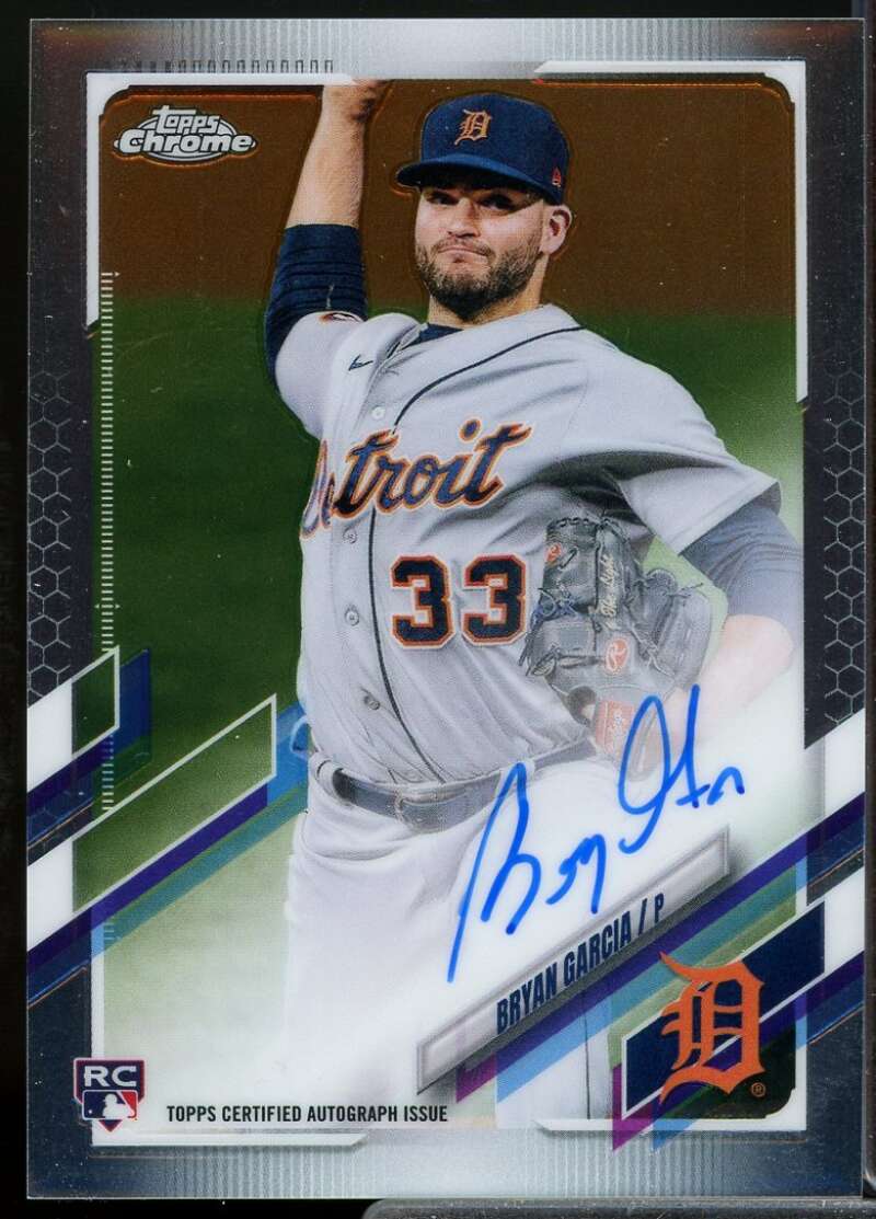 Bryan Garcia Rookie Card 2021 Topps Chrome Rookie Autographs #RABG  Image 1