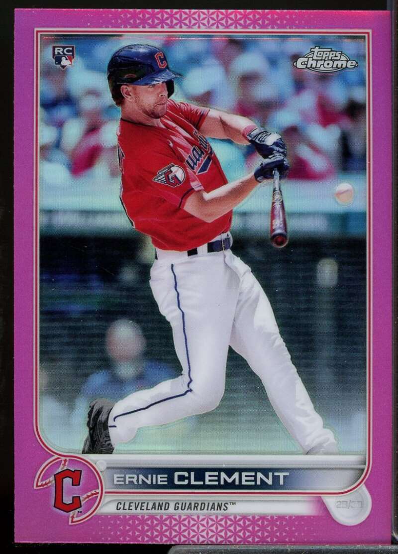 Ernie Clement Rookie Card 2022 Topps Chrome Pink Refractors #145  Image 1