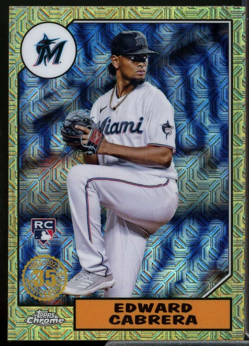 Edward Cabrera Rookie Card 2022 Topps '87 Topps Silver Pack Chrome #T87C46  Image 1
