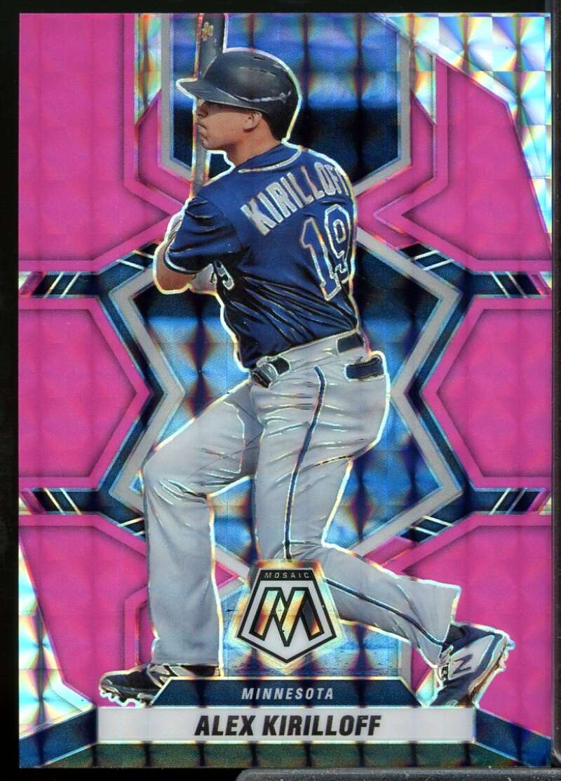 Alex Kirilloff Card 2022 Panini Mosaic Mosaic Pink Fluorescent #85  Image 1