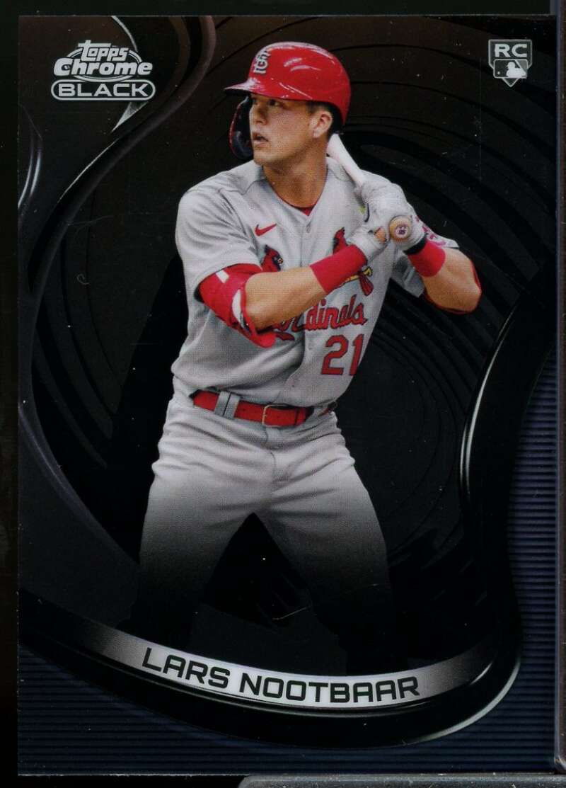 Lars Nootbaar Rookie Card 2022 Topps Chrome Black #23  Image 1