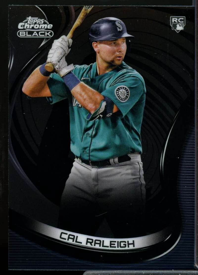 Cal Raleigh Rookie Card 2022 Topps Chrome Black #32  Image 1