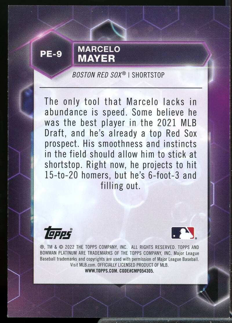 Marcelo Mayer Card 2022 Bowman Platinum Precious Elements #PE9  Image 2