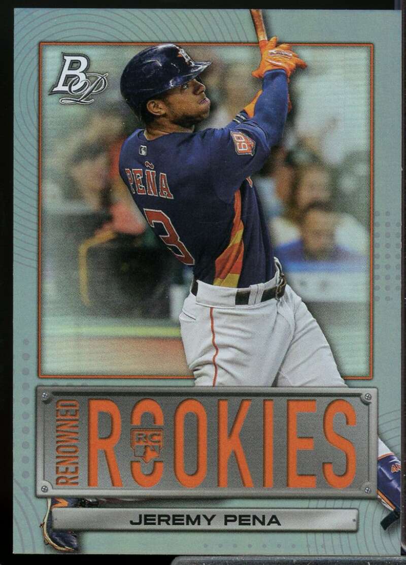 Jeremy Pena Rookie Card 2022 Bowman Platinum Renowned Rookies #Rookie18  Image 1