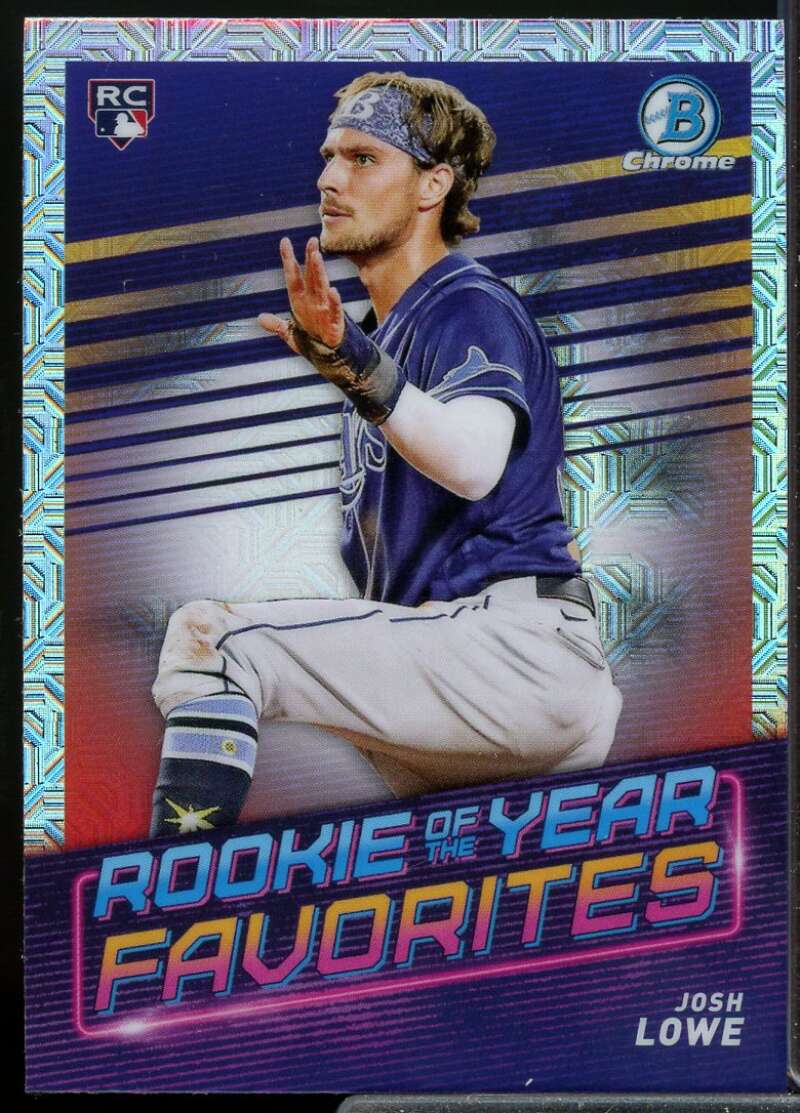 Josh Lowe Rookie Card 2022 Bowman Chrome Mega Box ROY Favorites #ROYF11  Image 1