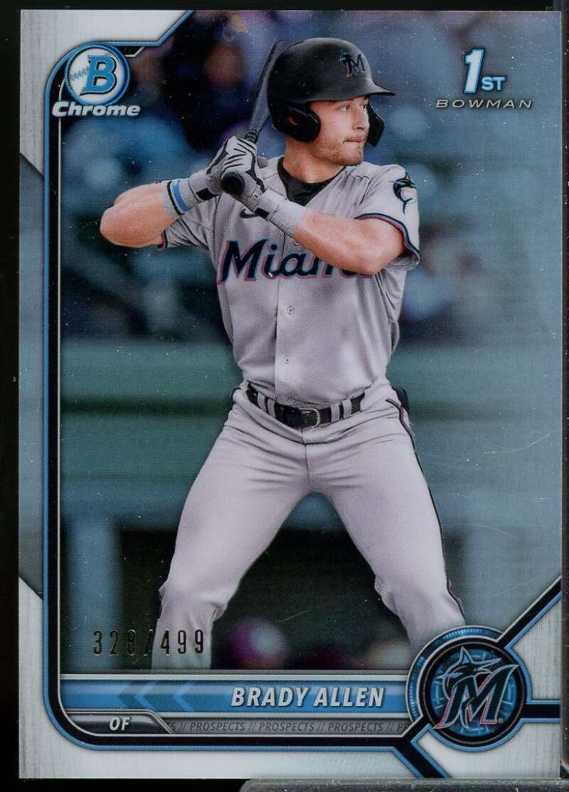 Brady Allen Rookie Card 2022 Bowman Chrome Prospects Refractors #BCP36  Image 1