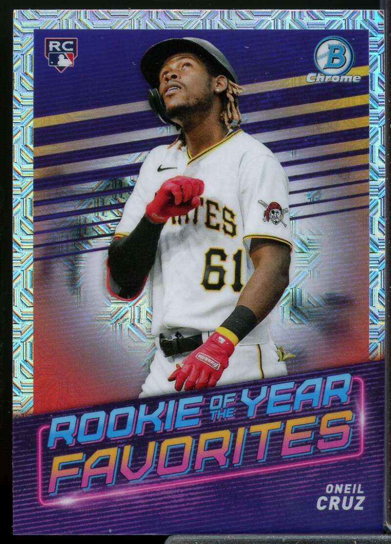 Oneil Cruz Rookie Card 2022 Bowman Chrome Mega Box ROY Favorites #ROYF5  Image 1