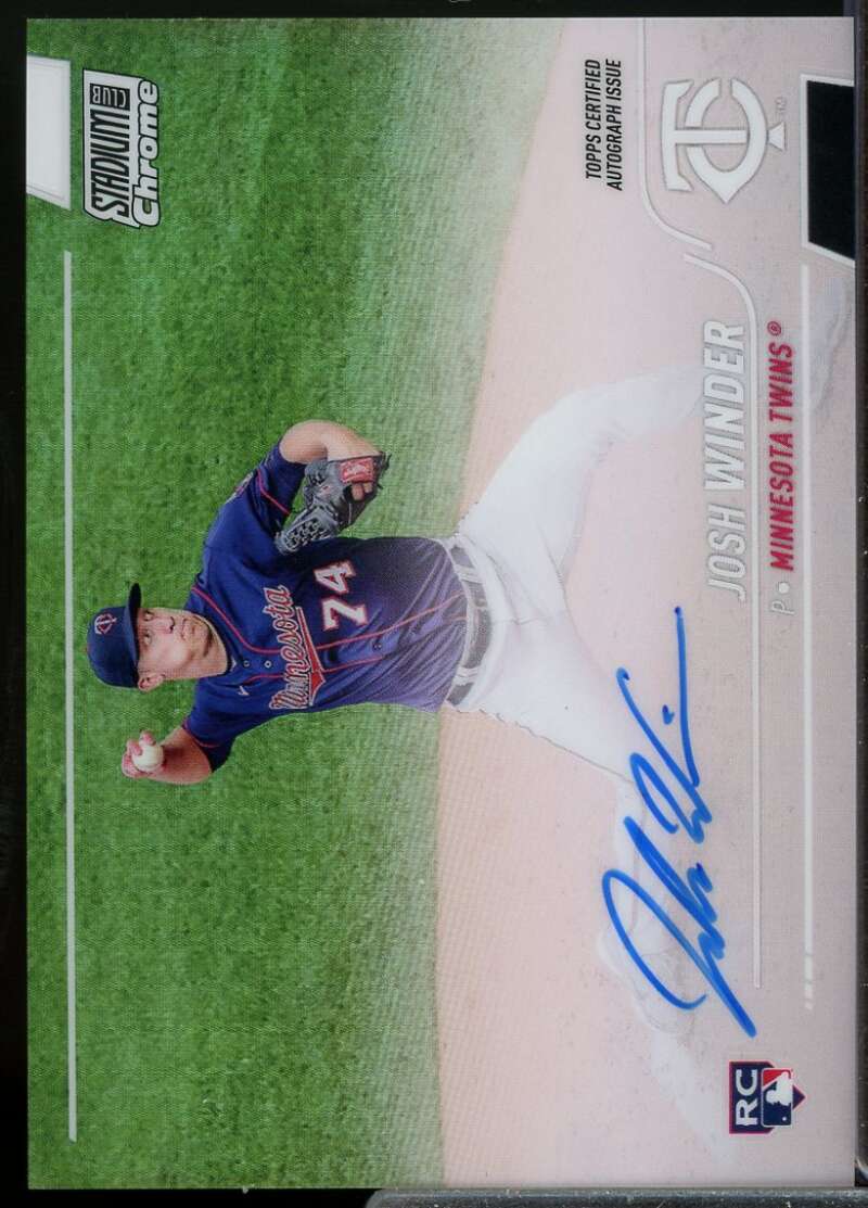 Josh Winder Rookie Card 2022 Stadium Club Chrome Autographs #SCCUAJWI  Image 1