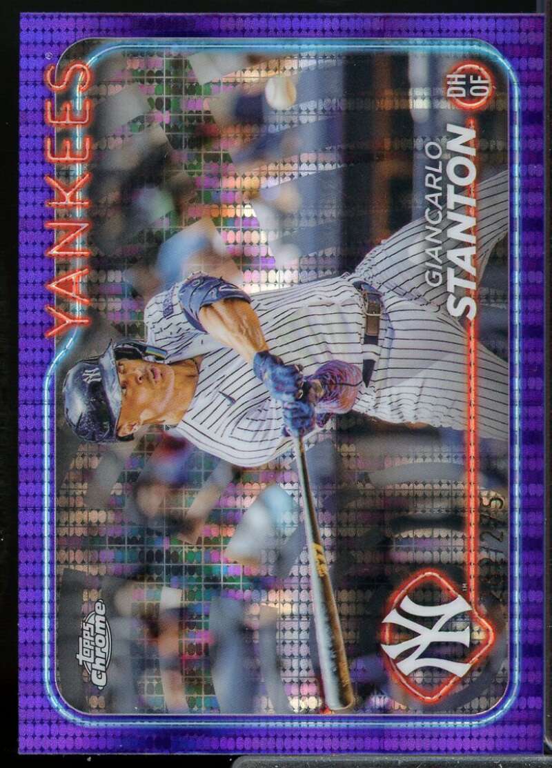 Giancarlo Stanton Card 2024 Topps Chrome Purple Sonar Refractors #275  Image 1