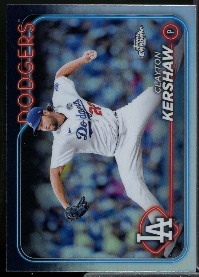 Clayton Kershaw Card 2024 Topps Chrome Refractors #110  Image 1