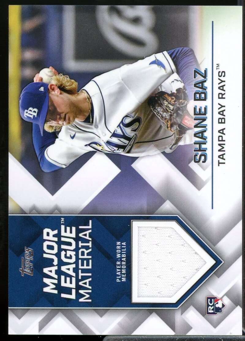 Shane Baz S2 Rookie Card 2022 Topps Major League Materials #MLMSB  Image 1