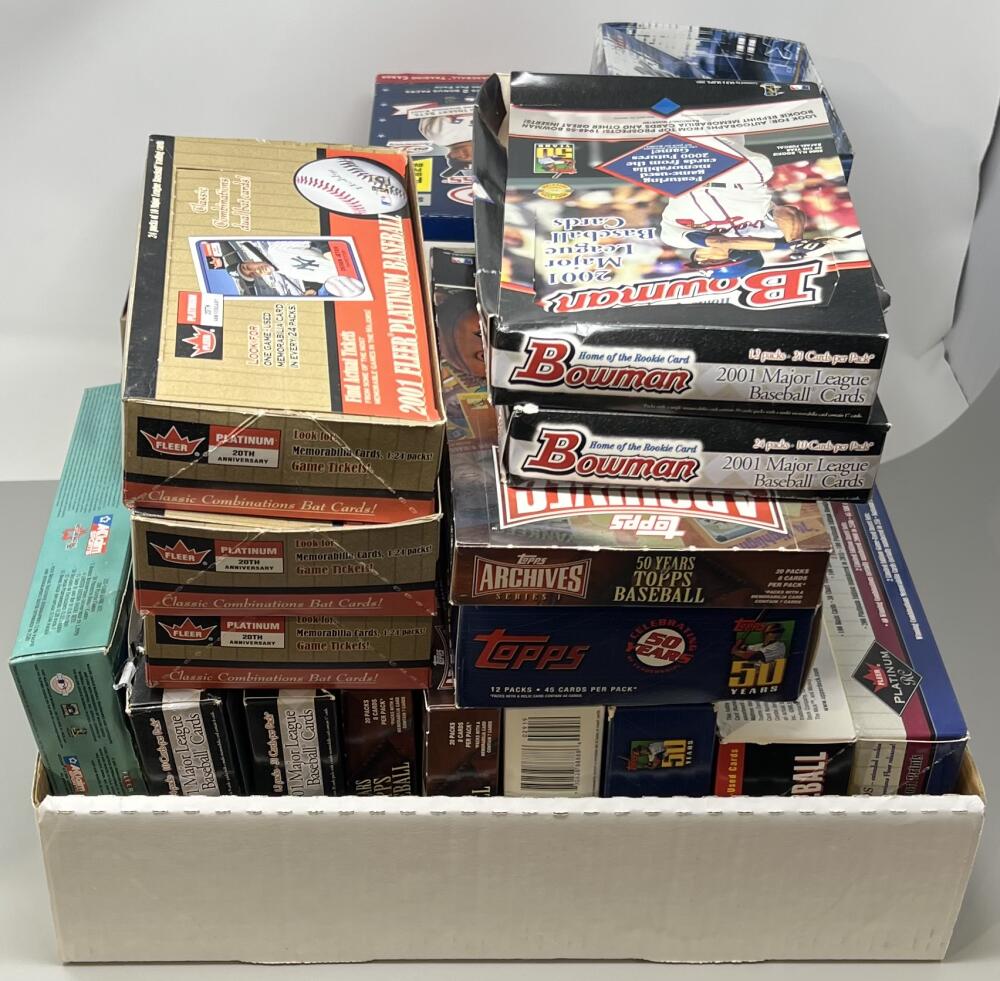 (29) 2001 Baseball Bowman, Fleer , SP, Upper Deck, Topps  Empty Box Lot Image 1