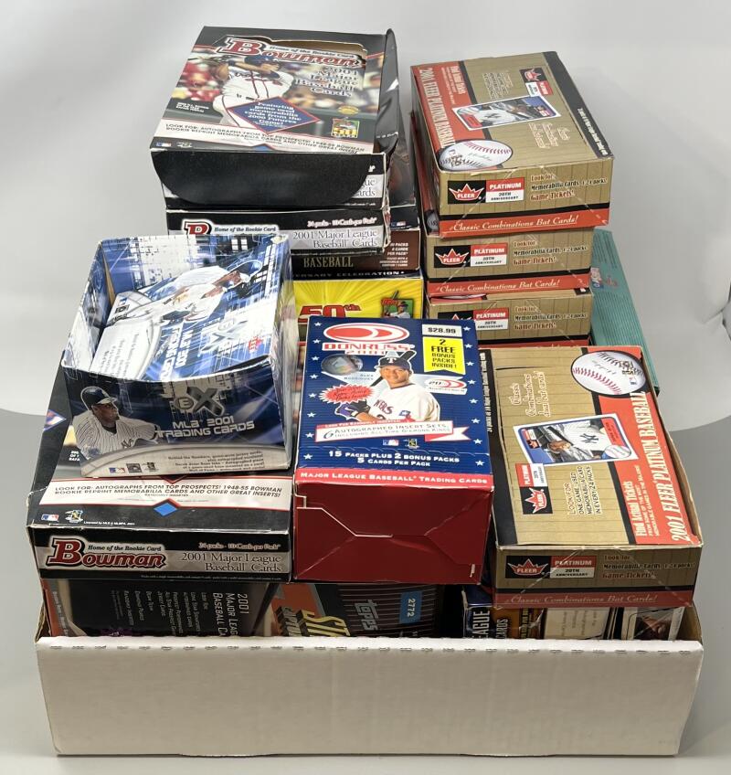 (29) 2001 Baseball Bowman, Fleer , SP, Upper Deck, Topps  Empty Box Lot Image 2