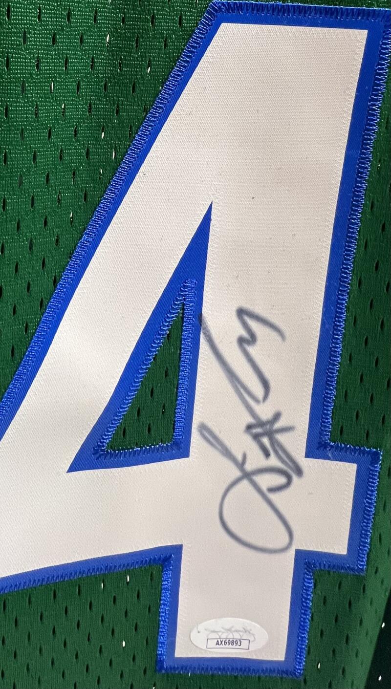 Devin Harris Dallas Mavericks Signed Adidas L Basketball Jersey  JSA Authentic Image 3