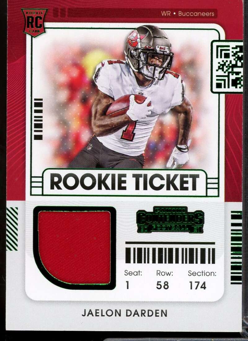 Jaelon Darden Card 2021 Panini Contenders Rookie Ticket Swatches #35  Image 1