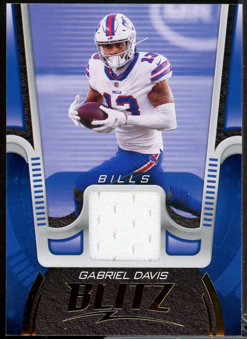 Gabriel Davis Card 2021 Panini Playbook BLITZ Memorabilia #22  Image 1