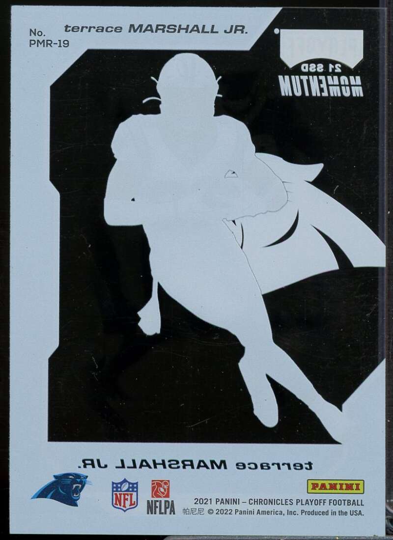 Terrace Marshall Jr. Rookie 2021 Panini Chronicles Playoff Momentum Rookies #19  Image 2