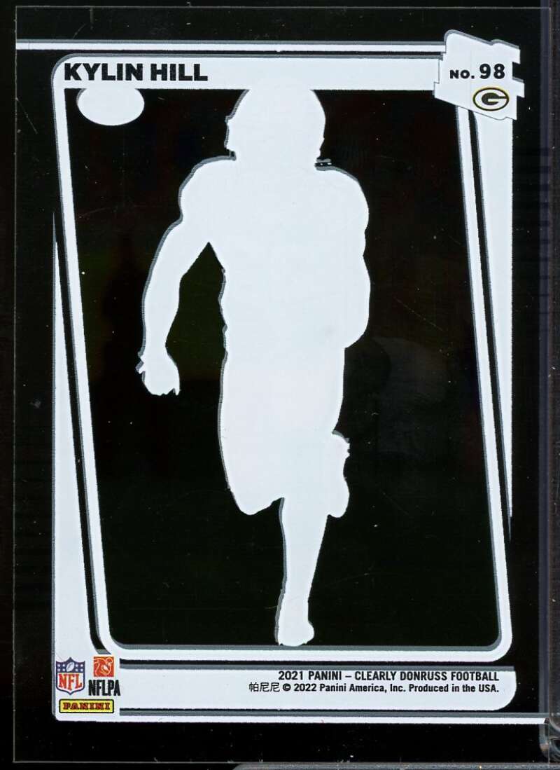 Kylin Hill Rookie Card 2021 Clearly Donruss #98  Image 2