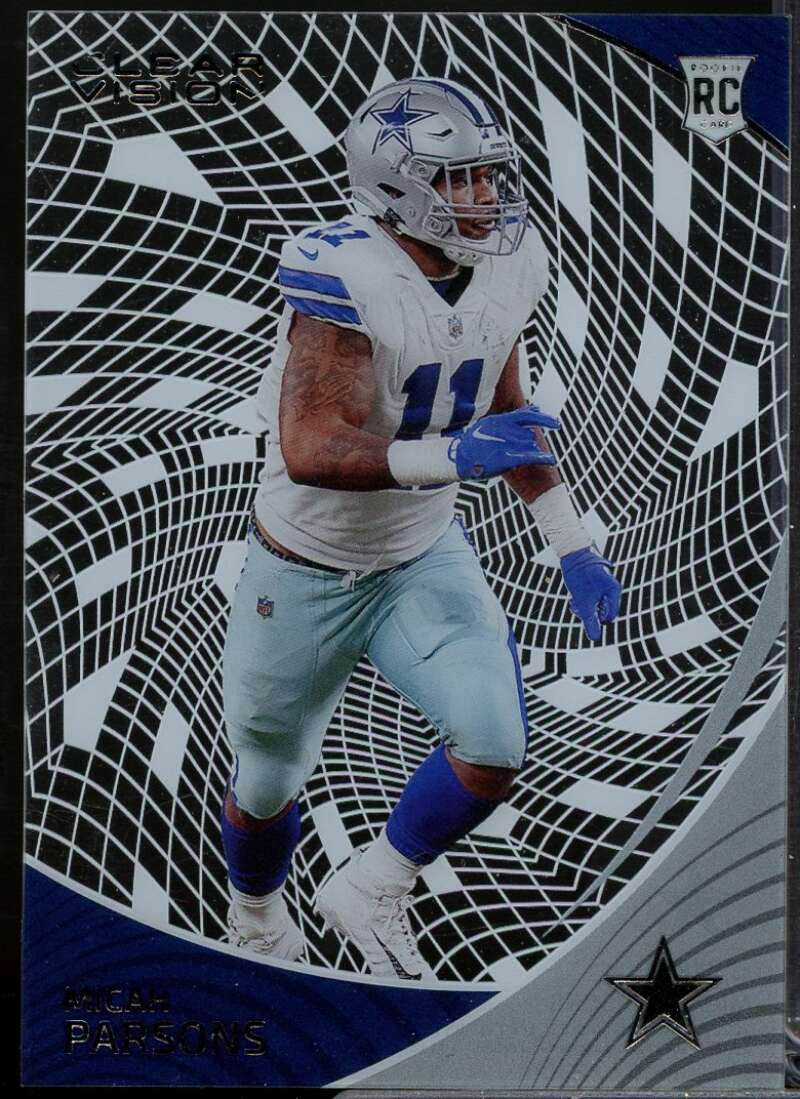 Micah Parsons Card 2021 Panini Chronicles Clear Vision Rookies #11  Image 1
