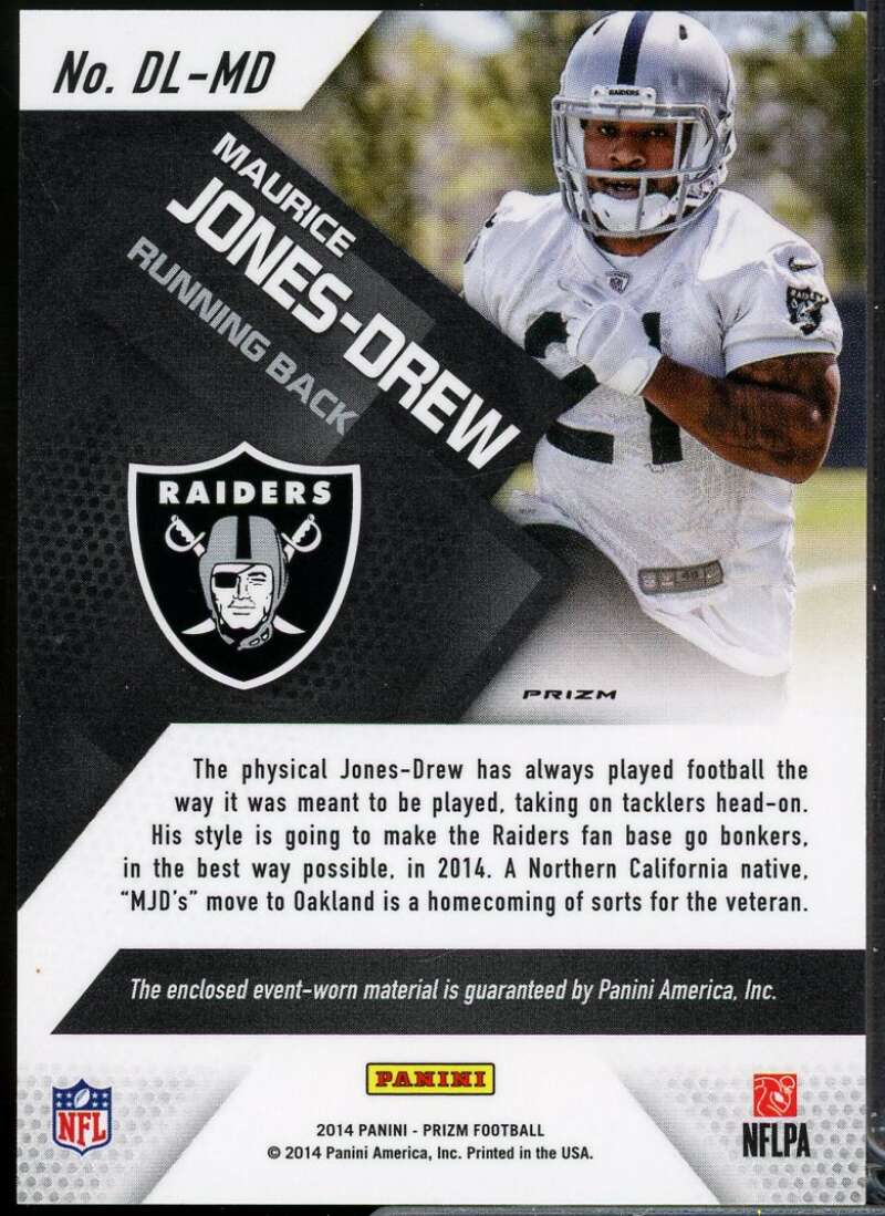 Maurice Jones-Drew Card 2014 Panini Prizm Dirty Laundry Prizms #50  Image 2