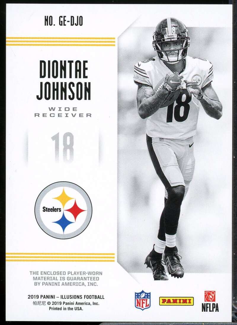 Diontae Johnson Card 2019 Panini Illusions Great Expectations Jerseys #GEDJ  Image 2