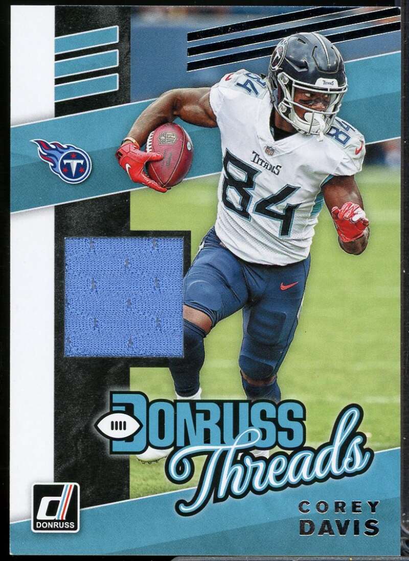 Corey Davis Card 2019 Donruss Threads Blue #33  Image 1