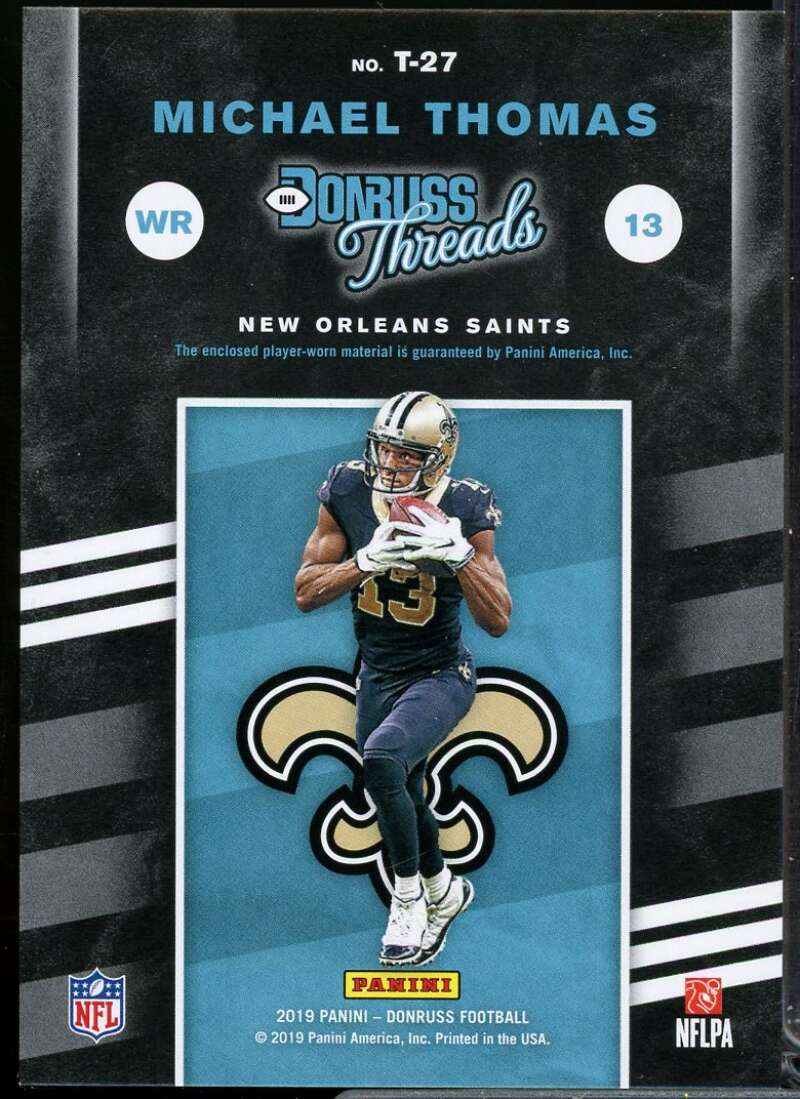 Michael Thomas Card 2019 Donruss Threads Blue #27  Image 2