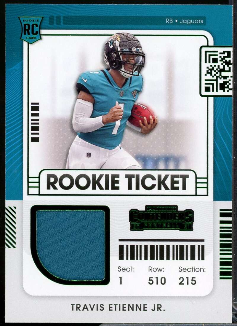 Travis Etienne Jr. Card 2021 Panini Contenders Rookie Ticket Swatches #12  Image 1