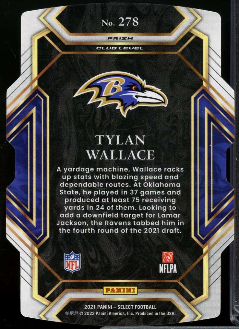 Tylan Wallace Rookie Card 2021 Select Prizm Silver Die Cut #278  Image 2